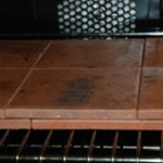 Quarry tiles in oven