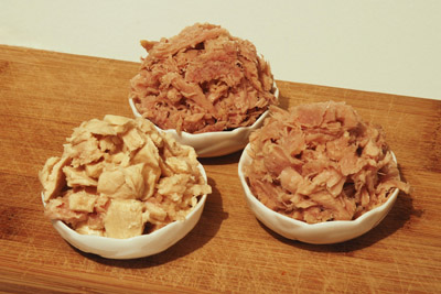 From left: Domestic Albacore, As do Mar and Tonno Genovese